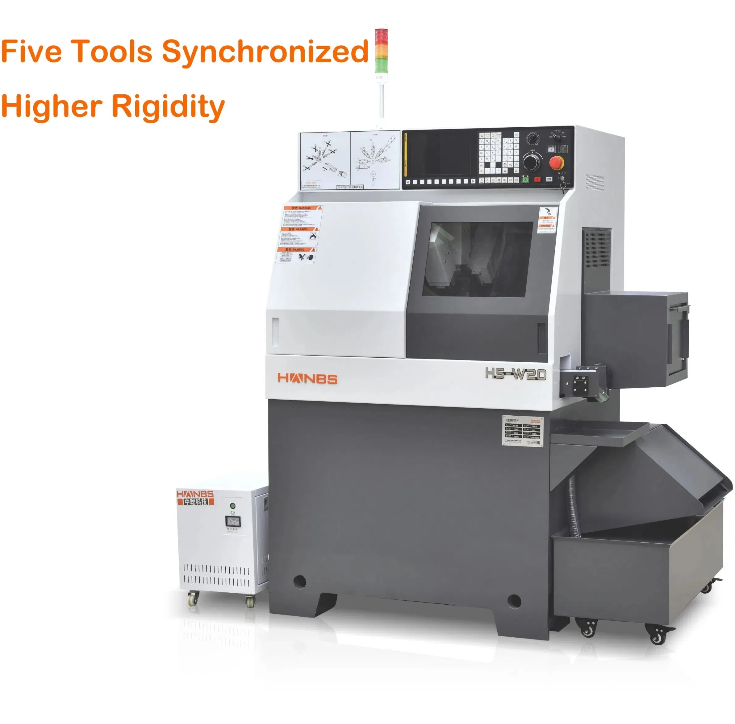Five Tool Simultaneous CNC Lathe Turning Machine Precision Cam CNC Lathe
