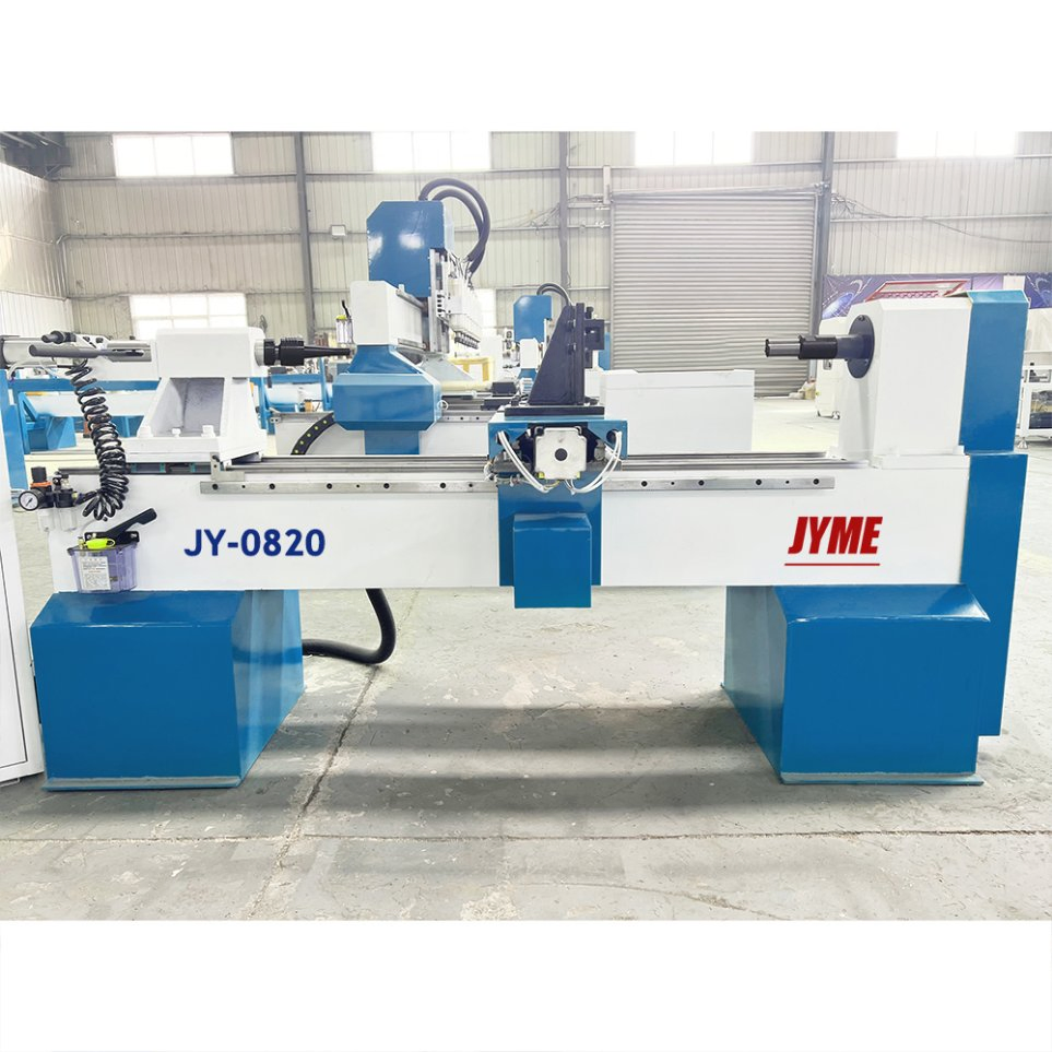 Best Quality Jy-0820 Auto Feeding Mini Wood Lathe Machine CNC Wood Turning Lathe for Wooden Production