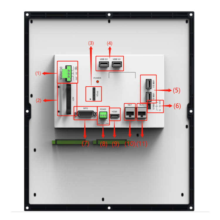 10.4 Inch Multi Channel CNC Machine 3 Axis 5 Axis Control System for Lathe and Turning Center