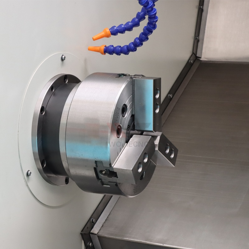 High Precision Tck56A CNC Lathe Machine Automatic CNC Turning Center 3 Axis 4 Axis Tornos CNC Slant Bed Lathe Machine with Siemens Fanuc GSK System for Metal