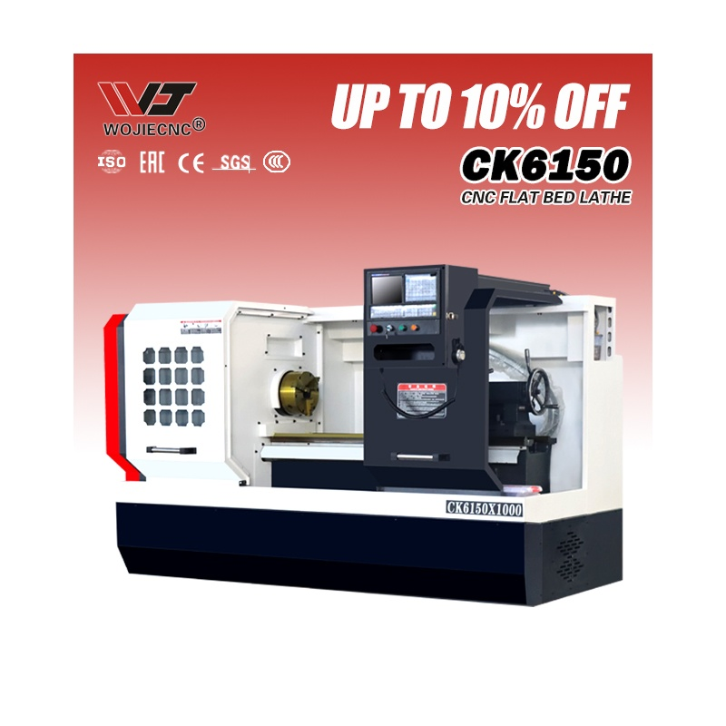 Ck6150 Flat Bed CNC Lathe Cak6150 High Precision CNC Torna Horizontal 2 Axis Small Automatic GSK CNC Turning Machine with C and Y Axis for Metal