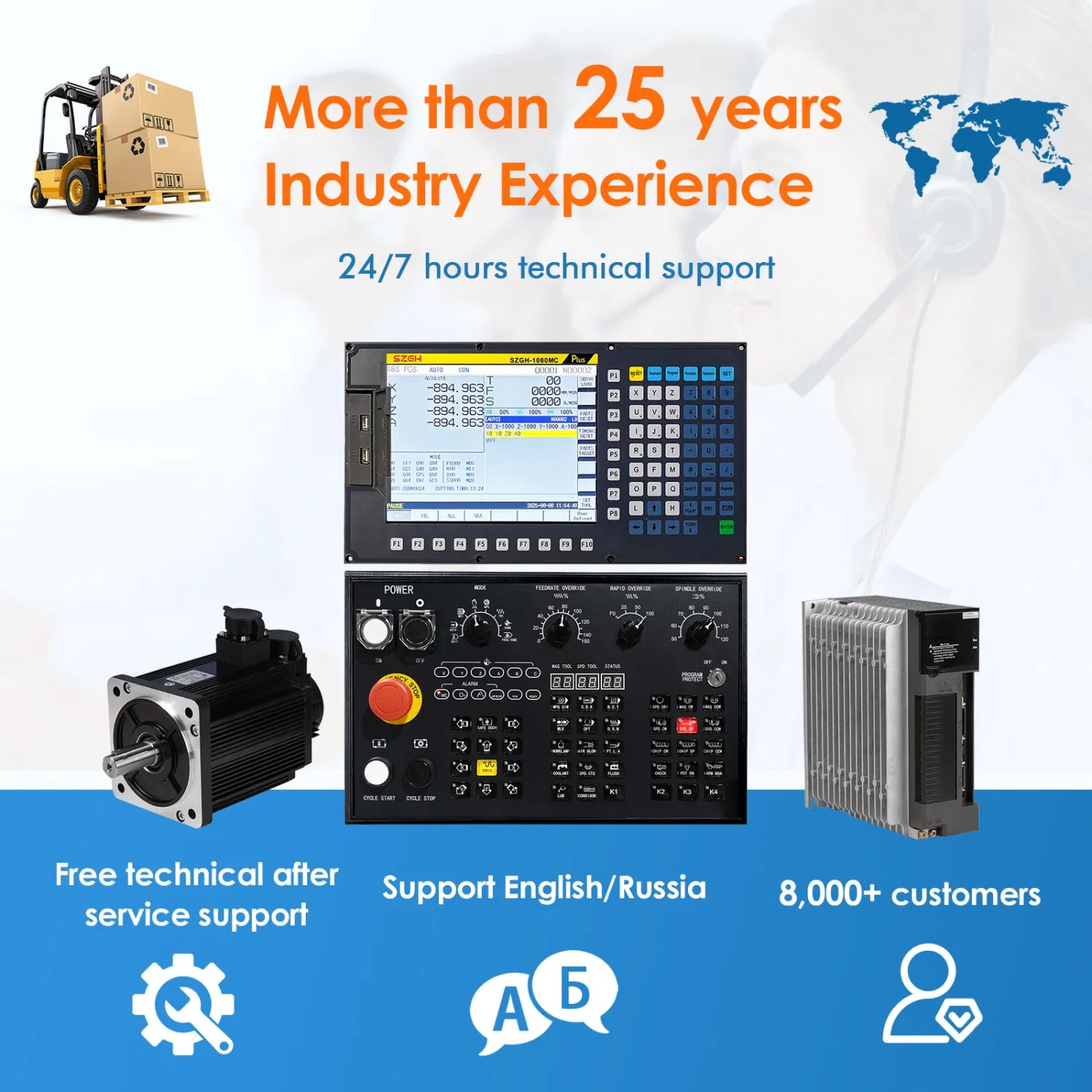 Smart-machining conditional waiting Multi-program storable cnc machine system