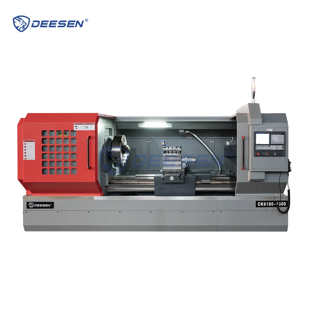 China Torno Metalworking CNC Flat Bed Lathe Ck6180 Cak6180 Automatic Horizontal CNC Turning Machine Center Heavy Duty Processing Metal Cutting Lathe Machine