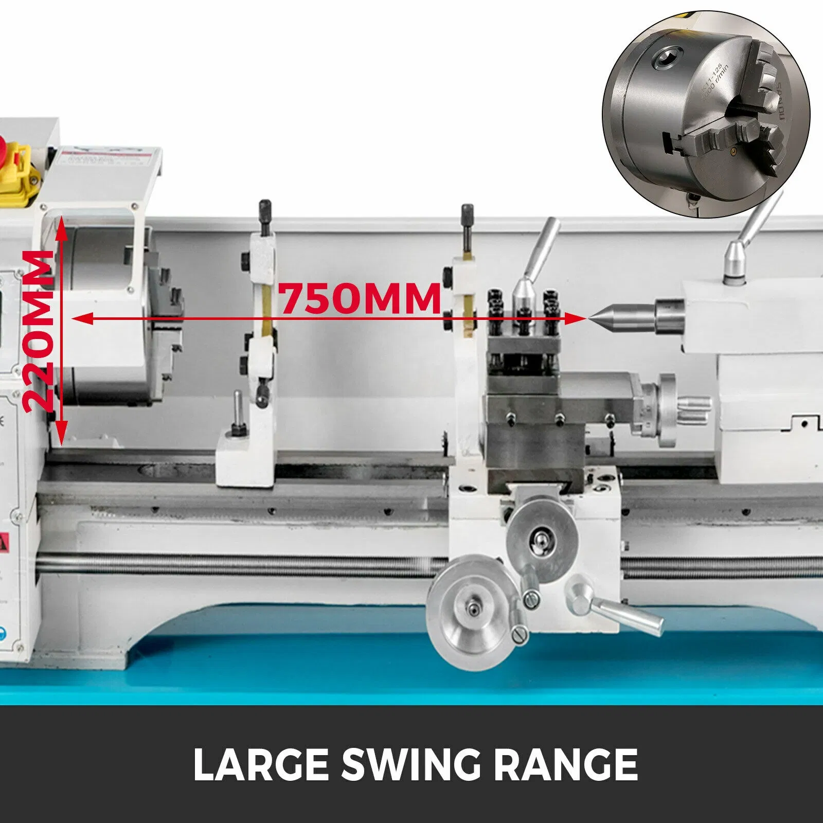 Compact 75W CNC Lathe for Precision Turning and Spinning