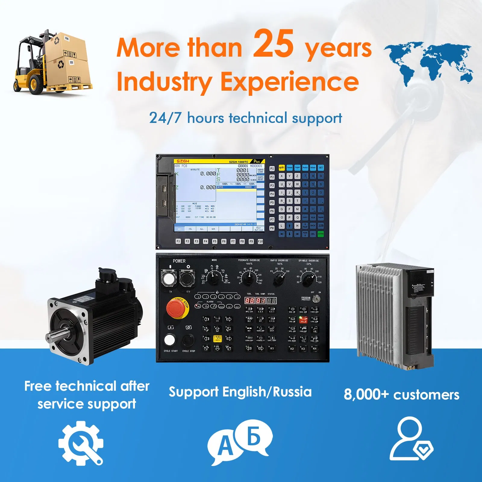 SZGH 1080TC Industrial CNC Lathe Control System for Multi Axis Turning Machine