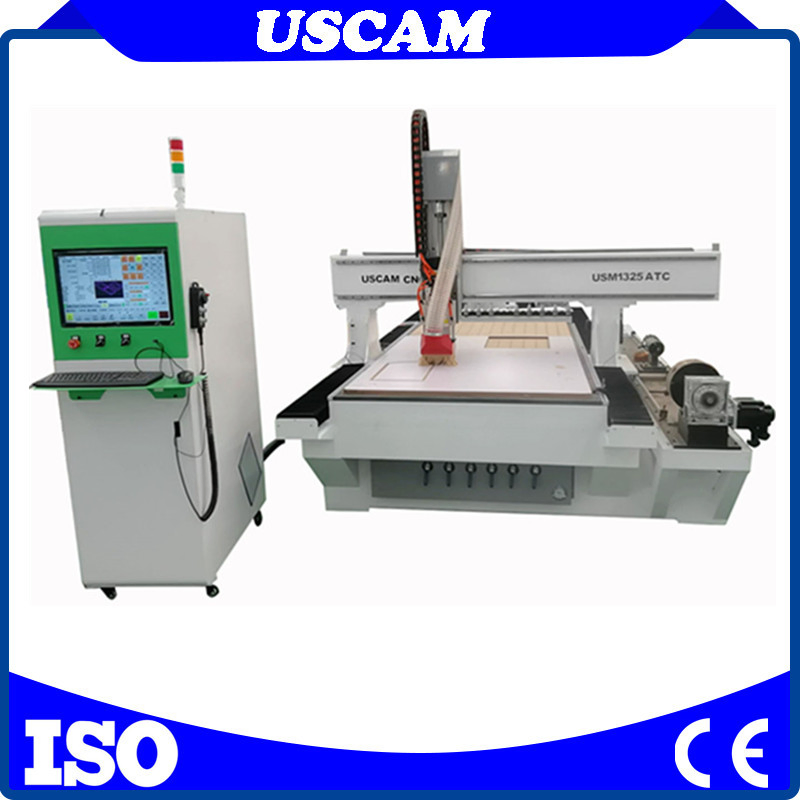 1325 1530 Cost Effective CNC Router Kits with Linear Automatic Tool Changer Spindle Atc CNC Machining Center Machine with Rotary Axis