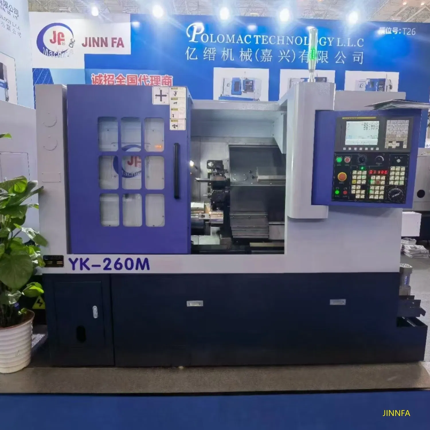 Jinnfa Yk-260m High Precision High Speed Inclined Bed Mini CNC Lathe Machine Turn-Mill Combination
