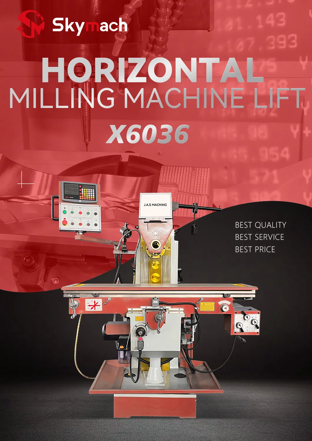 X6036 Vertical Knee Mill Machine