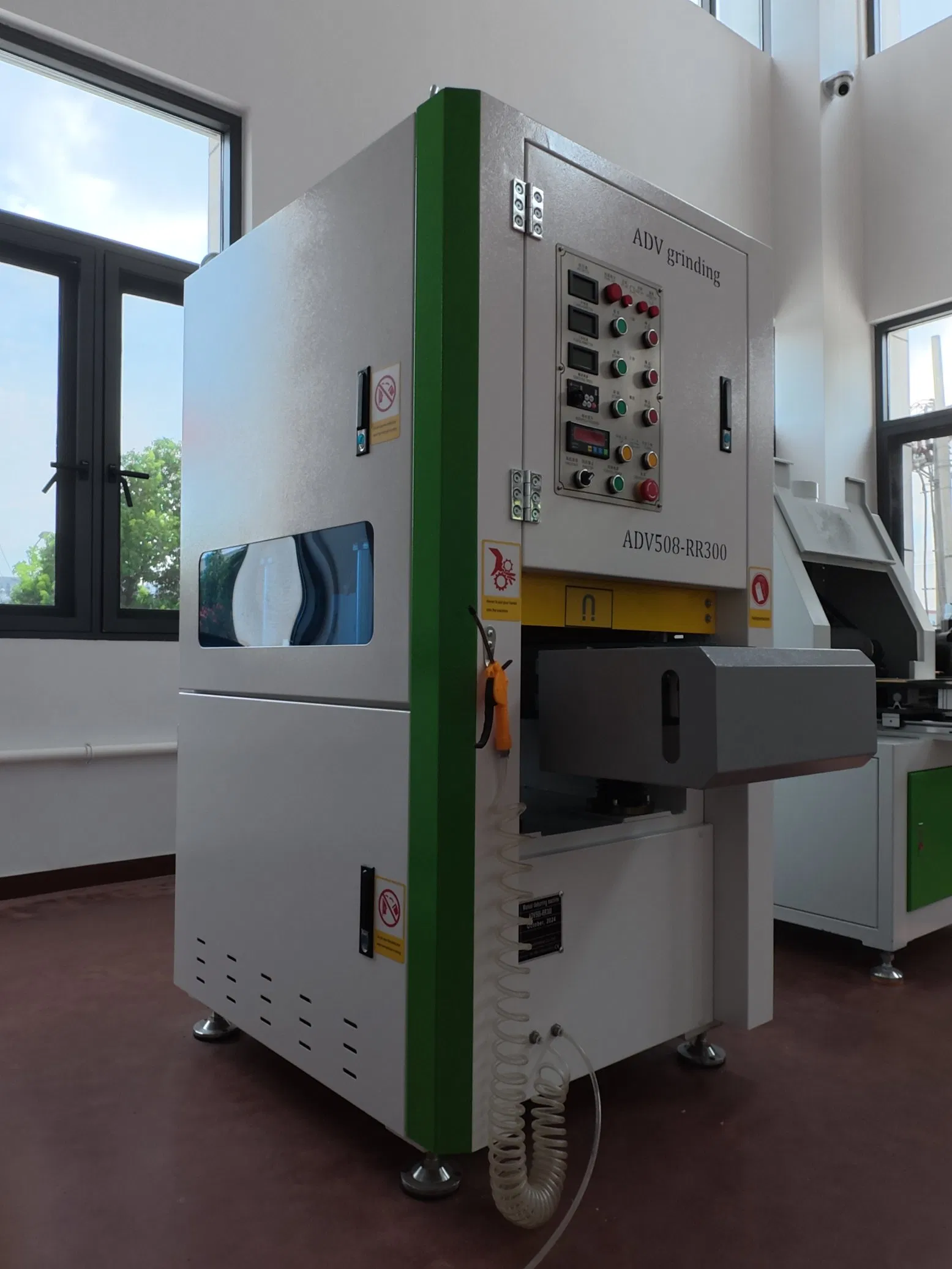 Stainless Steel Plate Deburring Machine Double Belt Stations for Heavy Slag Burrs Removal Rough Polishing and Fine Grinding Surface Finishing Finish