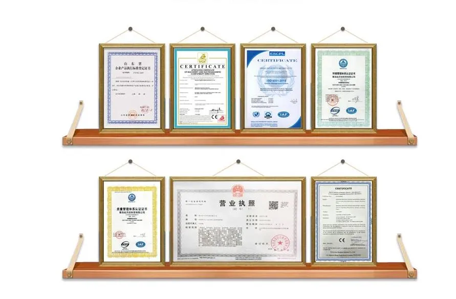 CE and ISO Certifications
