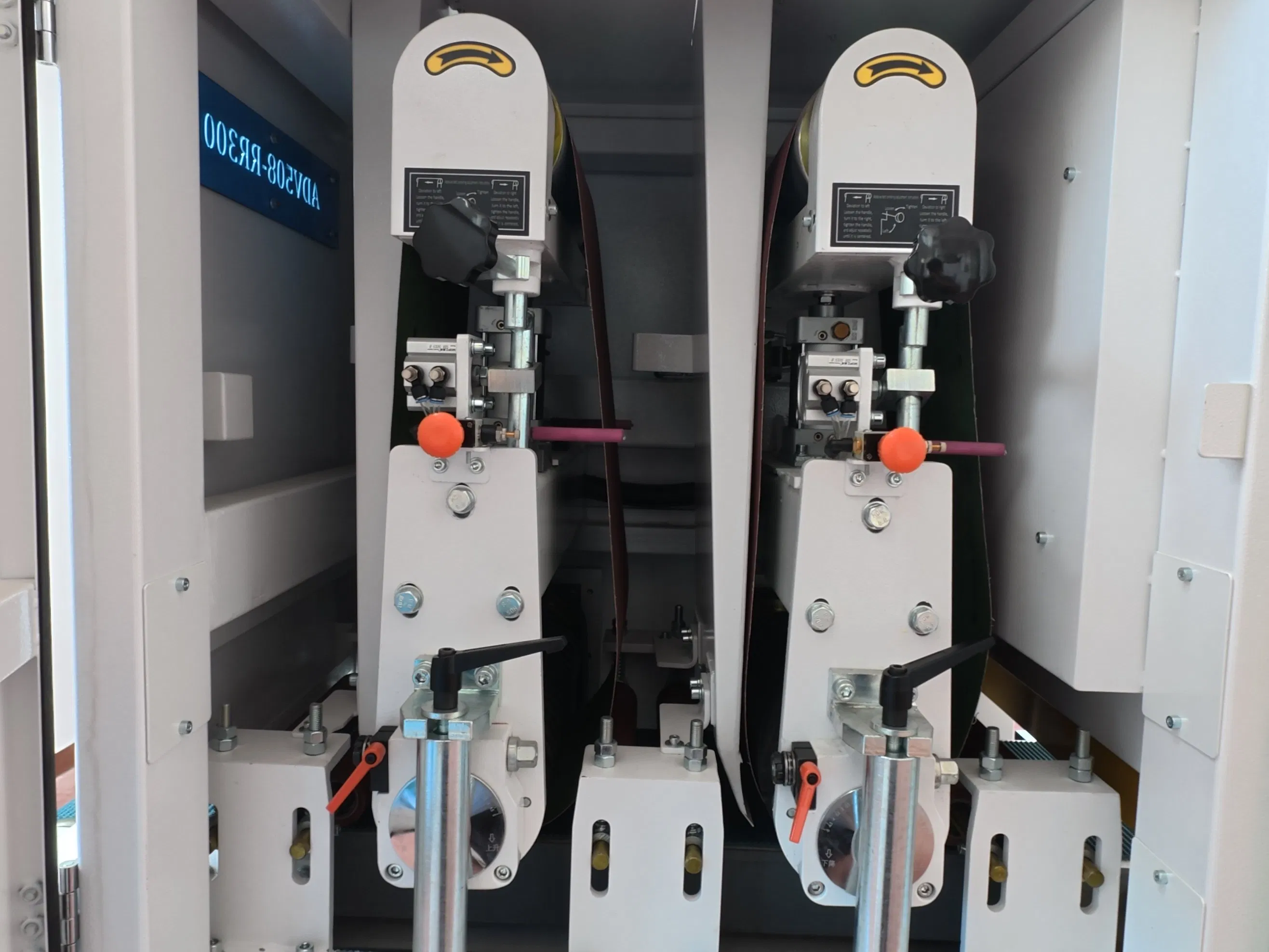 Stainless Steel Plate Deburring Machine Double Belt Stations for Heavy Slag Burrs Removal Rough Polishing and Fine Grinding Surface Finishing Finish