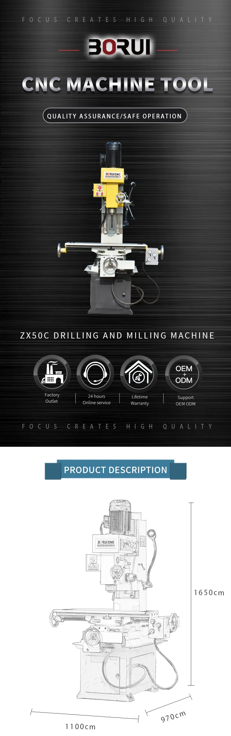 ZX50C Milling Machine Description