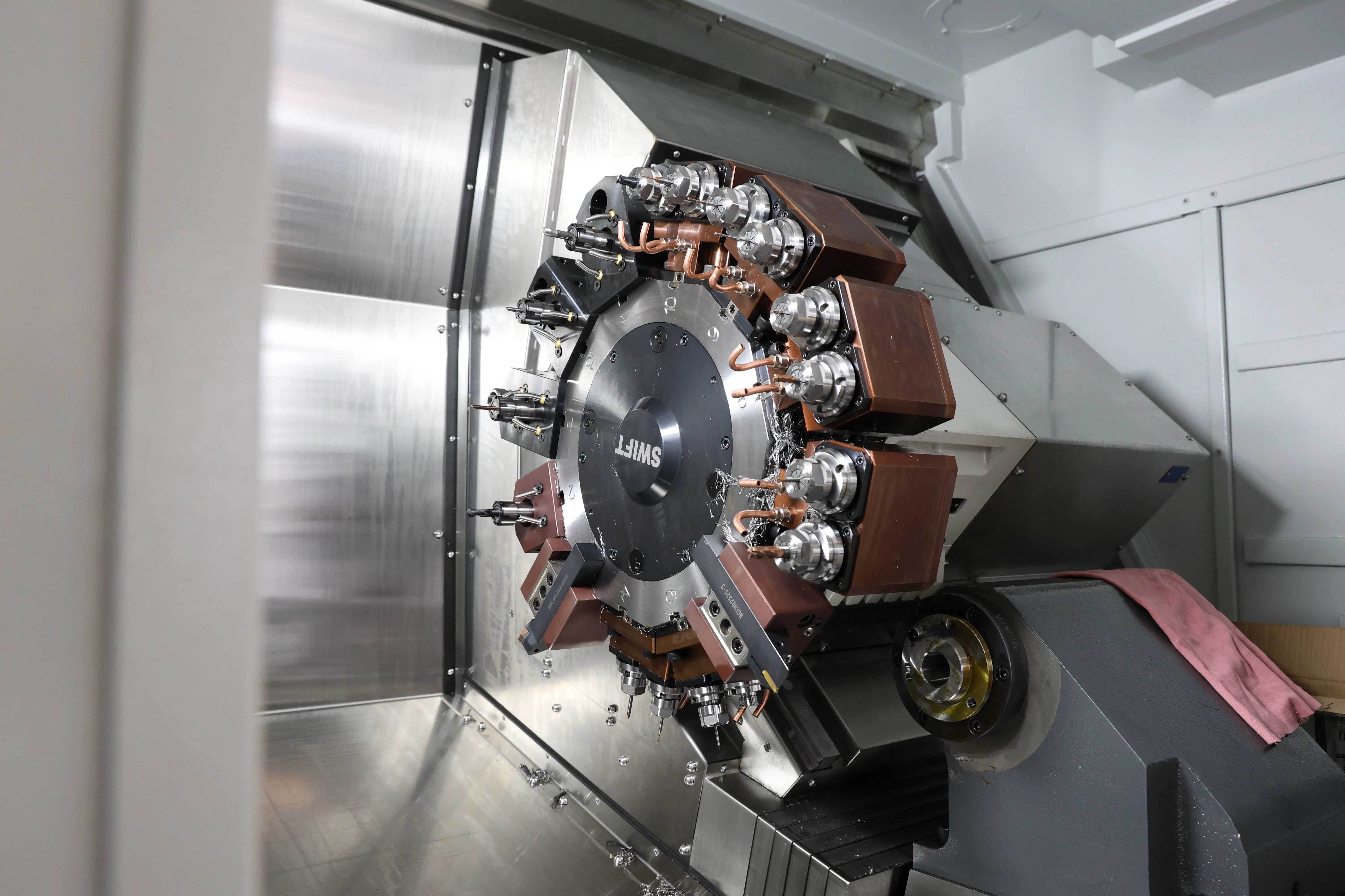 Fanuc/Syntec System Promotional Automatic CNC Swiss Type Automatic Turning Lathe CNC Turn-Mill Multitasking Machine