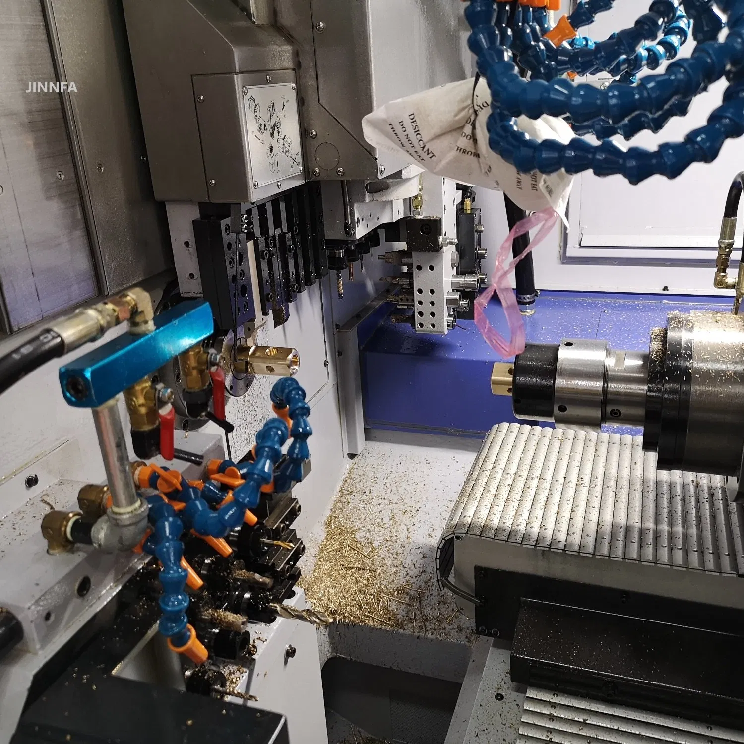 Sliding Lathe Swiss-Type Turning Machines Jsl-51rby Multiple Tools Configuration