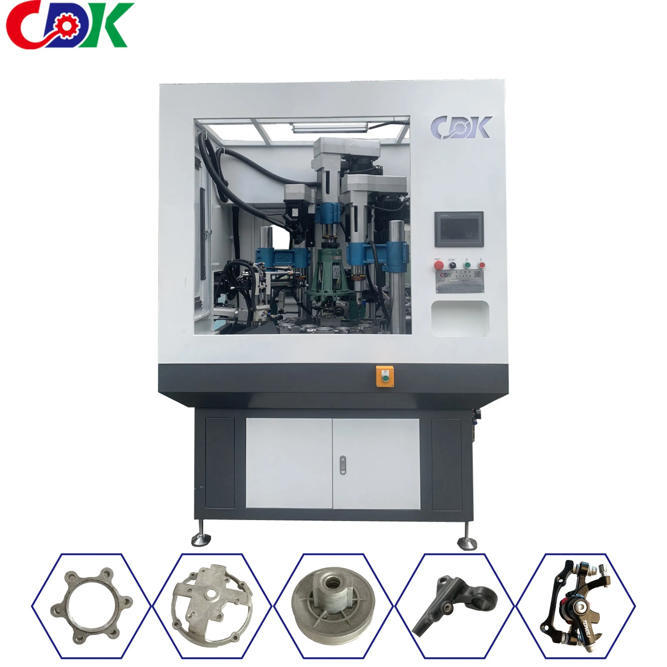 Factory Automatic Servo Motor Customized 8-Station Rotary Turntable Drilling Tapping Machine Bicycle Accessories Hardware Light Lamp Auto Parts Metal Proccessin