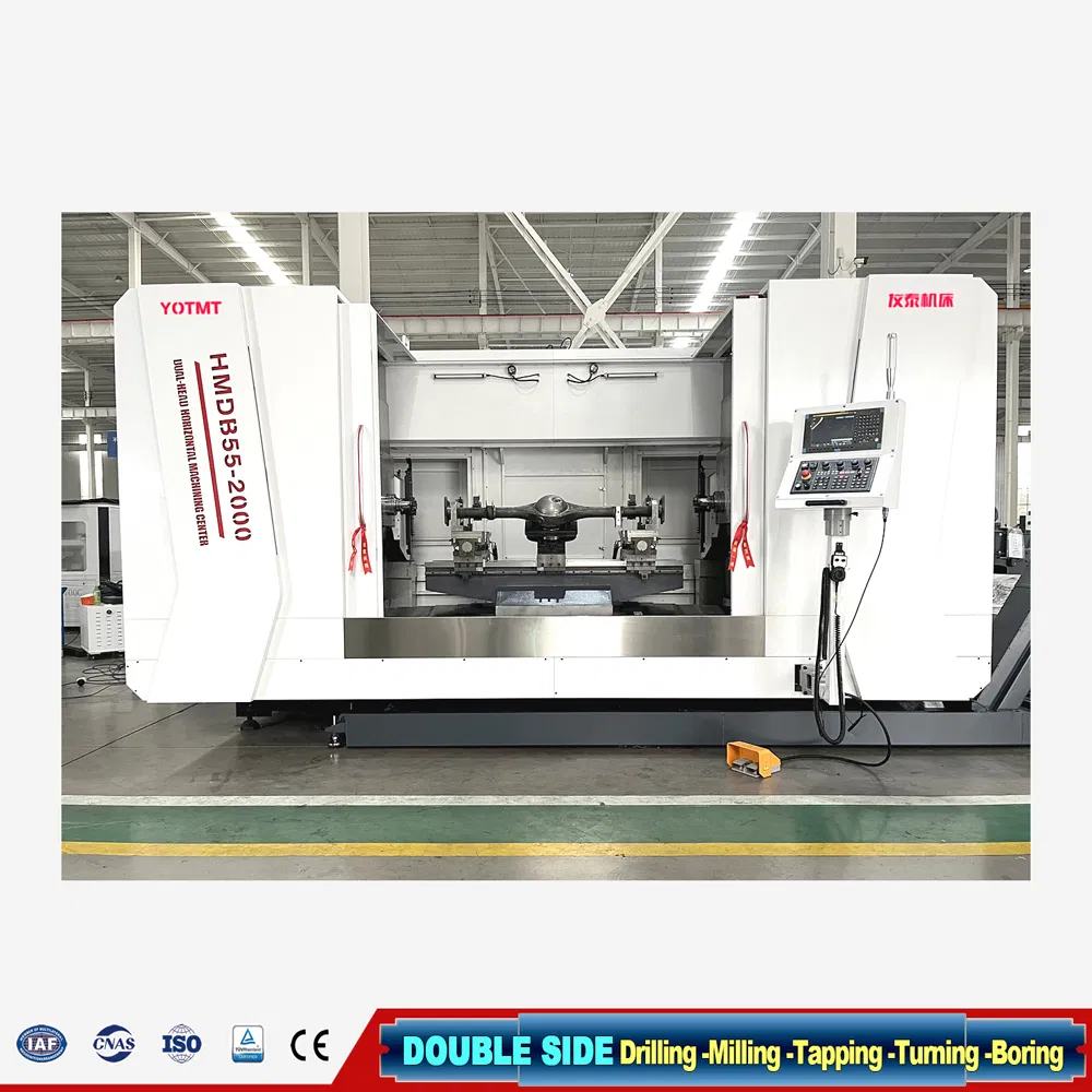 CNC Milling Drillign Tapping Boring Turning Double Sided Horizoontal CNC Machining Center with Double Spindle