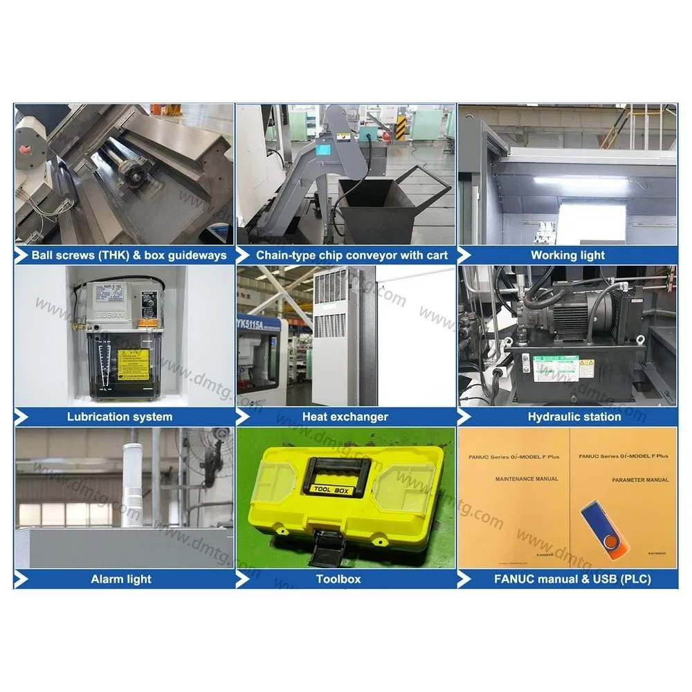 Dmtg Anti-Vibration Dl25mh Small CNC Turning Machining Center for High-Strength Cutting