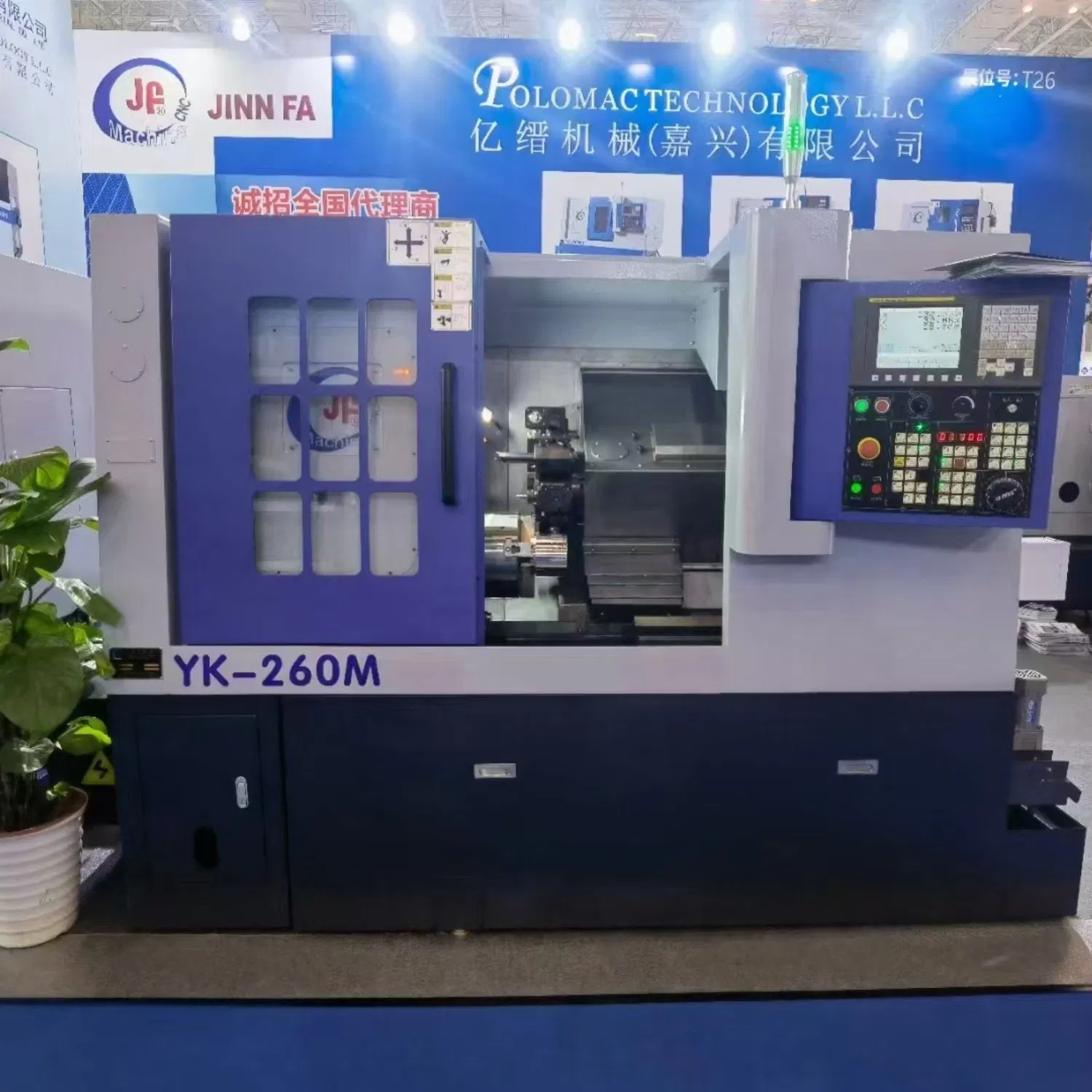 Jinnfa Yk-260m High Precision Fixed Head Inclined Bed CNC Milling Combination Machine Tool