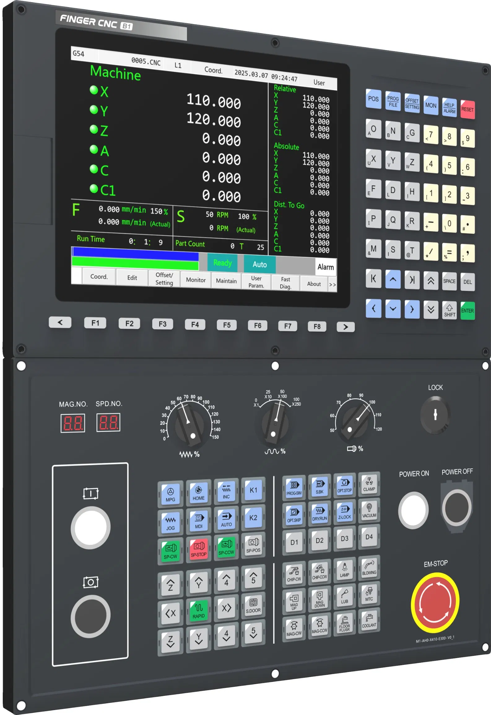CNC Control System for Milling Machine 3 4 5 6 Axis with AC Servo Motor
