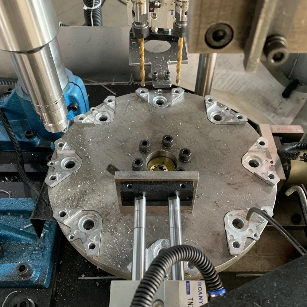 Factory Automatic Servo Motor Customized 8-Station Rotary Turntable Drilling Tapping Machine Bicycle Accessories Hardware Light Lamp Auto Parts Metal Proccessin