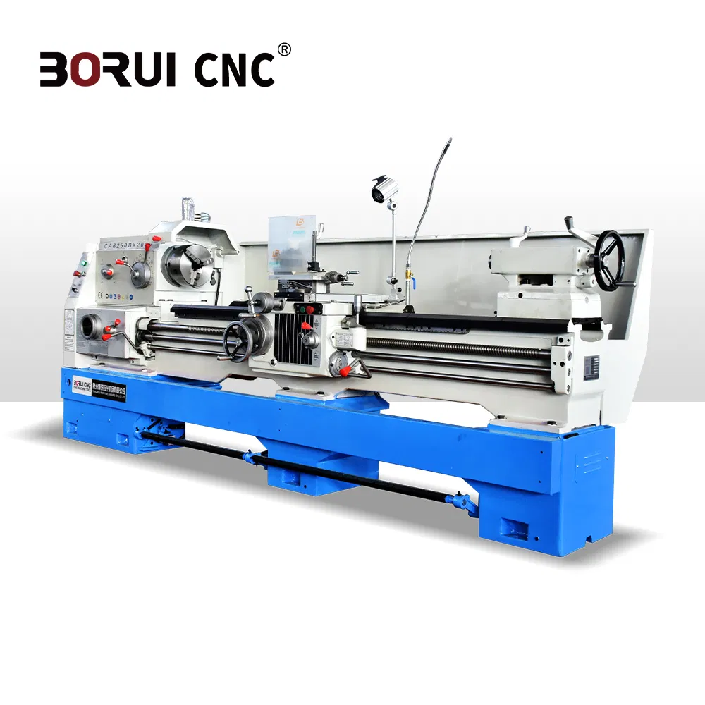 Ca6250b High Precision Manual Lathe Featuring Hardened Bedways and Quick-Change Gearbox for Toolroom Machining and Precision Part Repair.