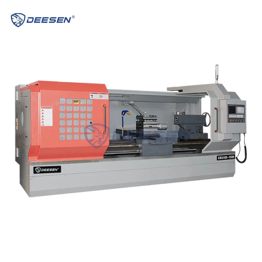 China Torno Metalworking CNC Flat Bed Lathe Ck6180 Cak6180 Automatic Horizontal CNC Turning Machine Center Heavy Duty Processing Metal Cutting Lathe Machine