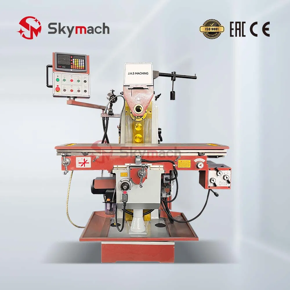 X6036 High Precision Vertical Knee Mill Machine with Geared Head and Swiveling Column for Toolroom Applications, Die Making, and Complex Component Machining.