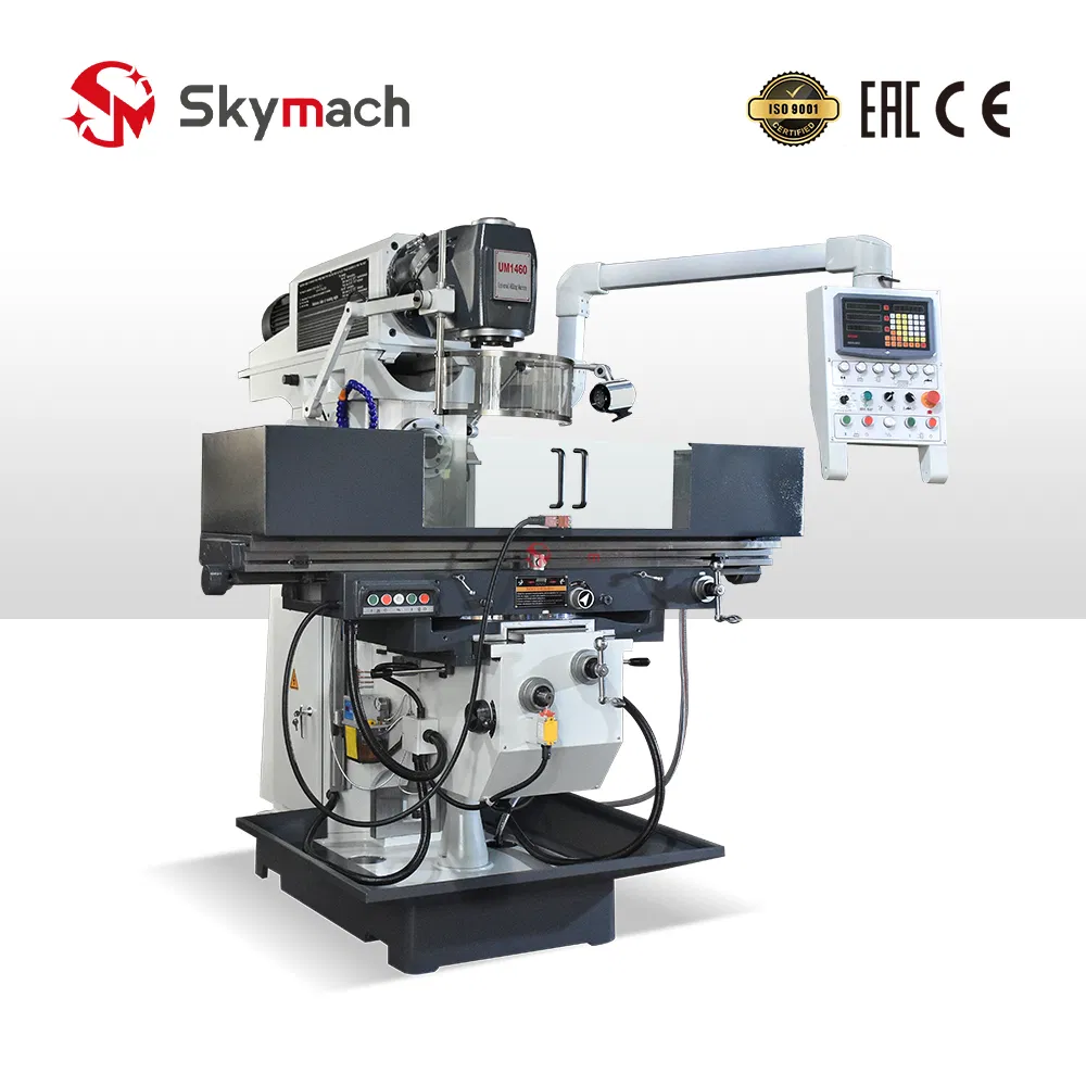 Um1460 Universal Manual Milling Machine with Geared Head and Swiveling Column for Precision Face Milling and Slotting in Toolroom and Maintenance Works