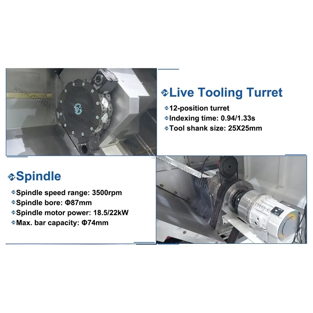Dmtg Anti-Vibration Dl25mh Small CNC Turning Machining Center for High-Strength Cutting