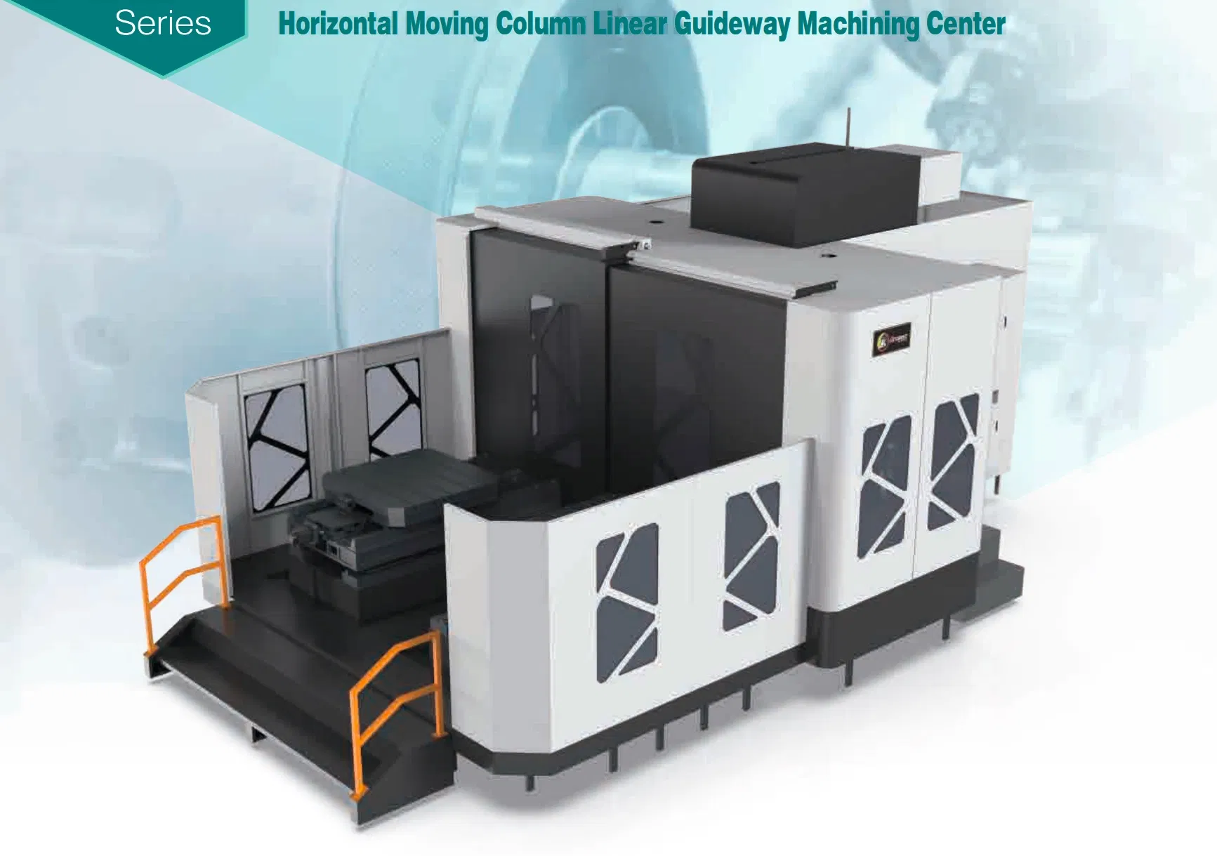 Horizontal Machining Center Two Table Bt40 Bt50 Gear Box Fanuc Siemens Mitsubishi System 4 Axis 5 Axis