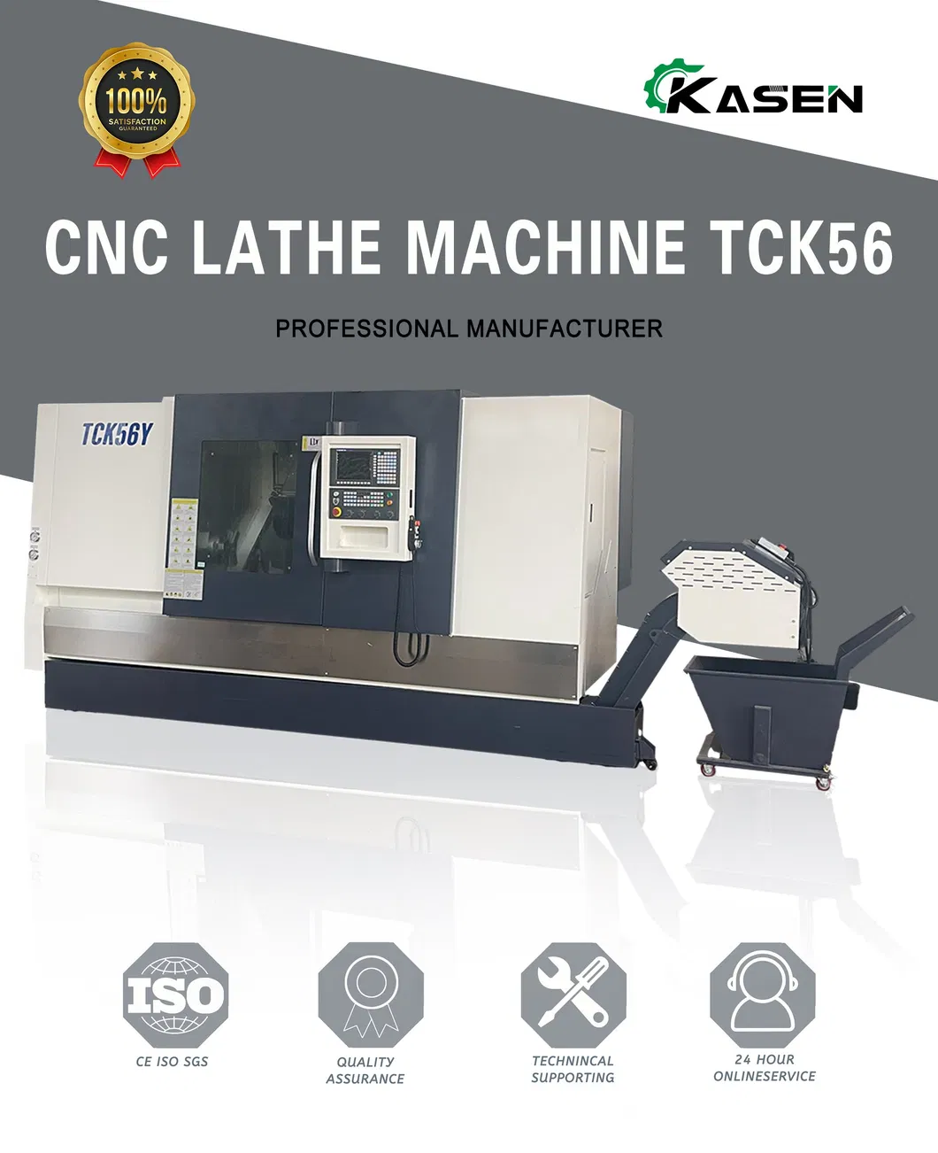 High Rigidity Slant Bed CNC Lathe TCK56
