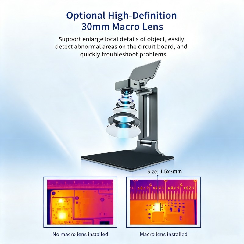 Optional Macro Lens for Component-Level Inspection
