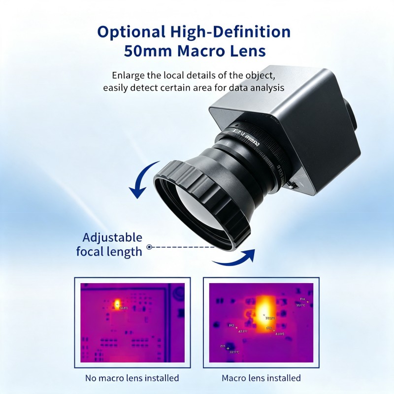 Optional Macro Lens for 50μm-Level Detection