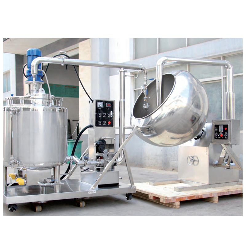 Stainless Steel Tablet Coating Pan with Spray Guns for Nutraceutical and Herbal Tablet Coating