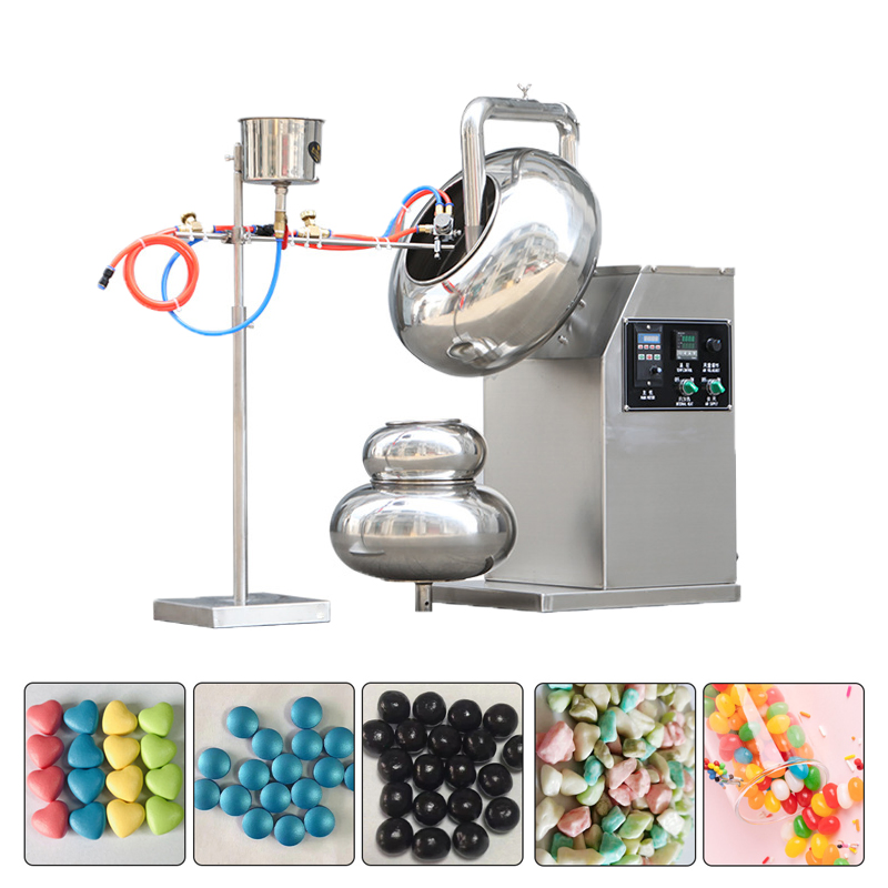 Stainless Steel Tablet Coating Pan with Spray Guns for Nutraceutical and Herbal Tablet Coating