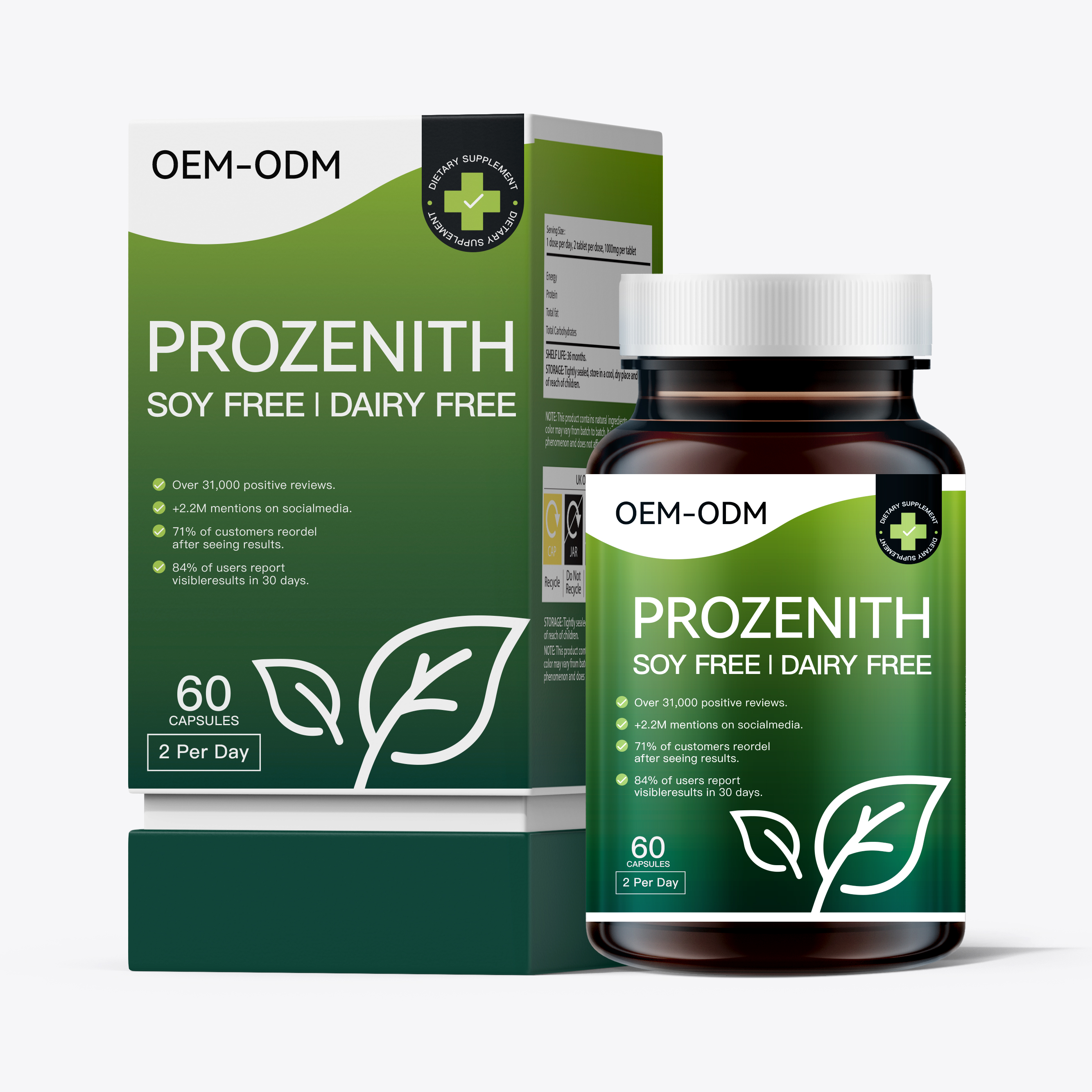 Proenith BHB Formula Herbal Capsules Hot-selling Health Care Supplement Adults Improved Bone Density Hair Growth Powder Dosage