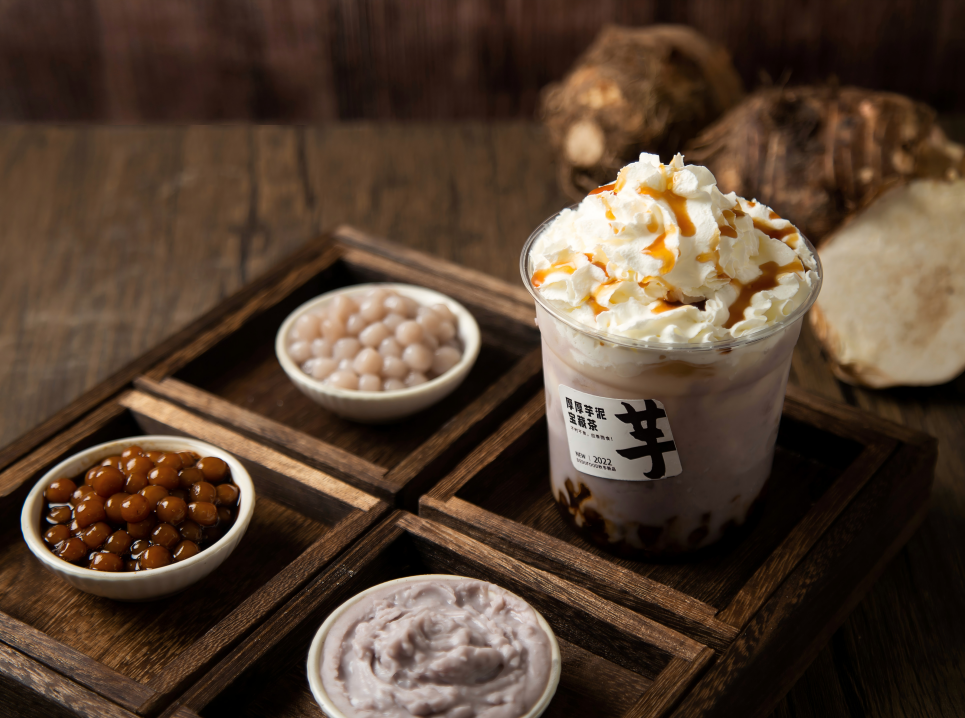 Natural Water Soluble Taro Flavor Solid Drink Powder OEM Private Label Bubble Tea Ingredient