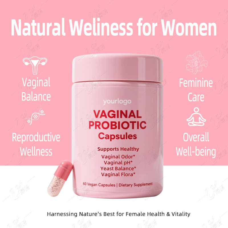 Women Health Probiotic Capsules Vaginal Odor pH Balance Prebiotic Blend Intimate Flora Support Supplement