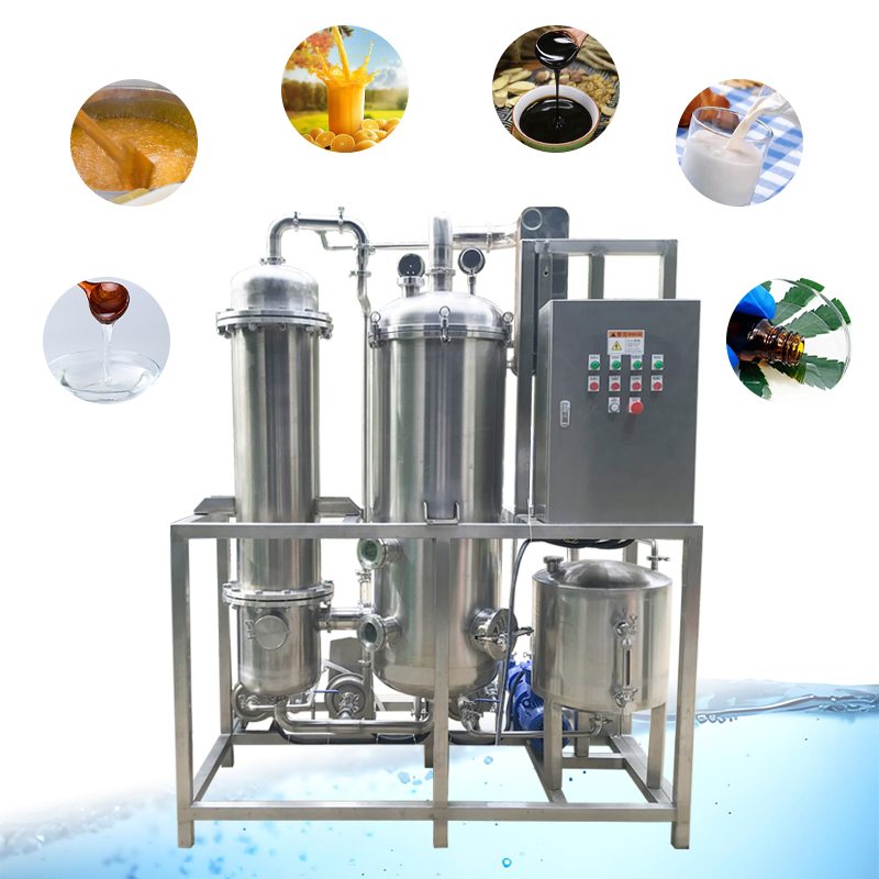 100L 200L 1000 Liter Industrial Rotary Double Effect Falling Film Milk Evaporator Multiple Vacuum Falling Film Evaporator for Hemp Thc Bho Extraction