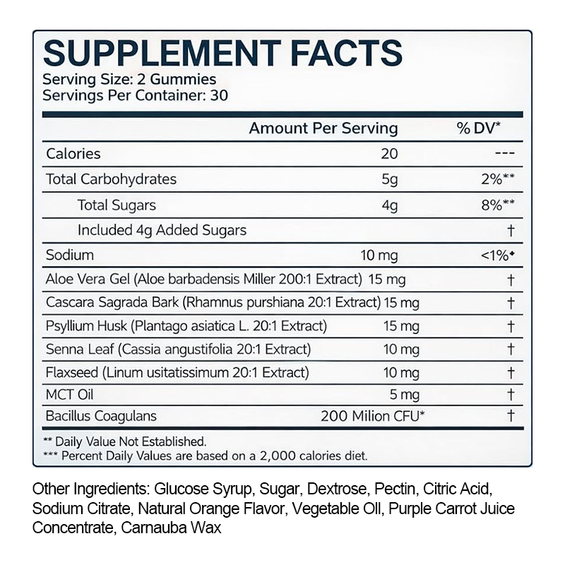 Rosebest Custom Natural Organic Falvor Herbal Formula 15 Day Gut Cleanse Detox Health Support Gummies Supplements with Probiotic