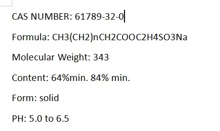 Sodium Cocoyl Glutamate Surfactant Cosmetic Ingredients