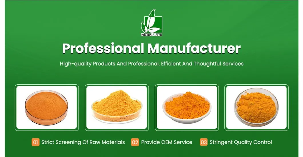 High Purity All Natural 98% Curcumin Raw Material for Antioxidant Products
