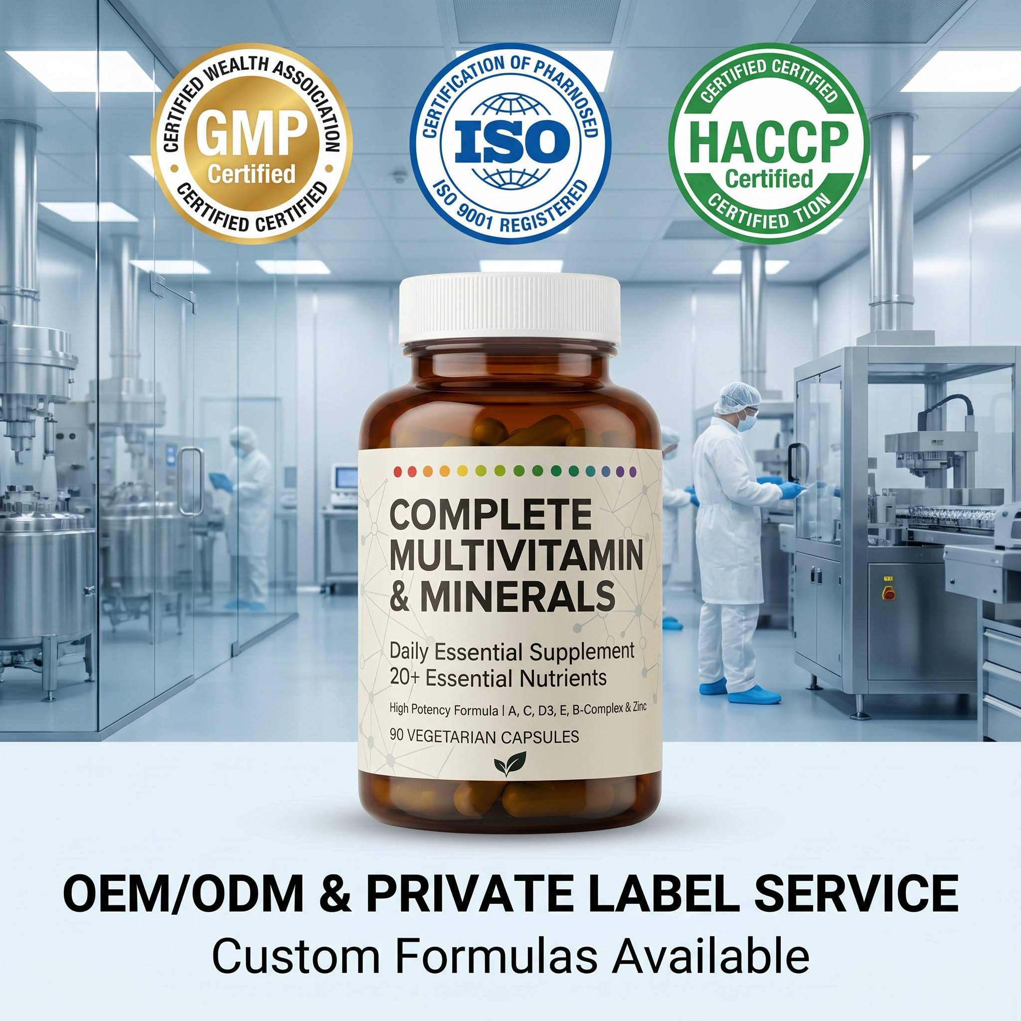 OEM ODM Private LabelImmune Support Organic Daily Whole Food Multi Vitamin And Mineral Supplement Complete Multivitamin Tablets