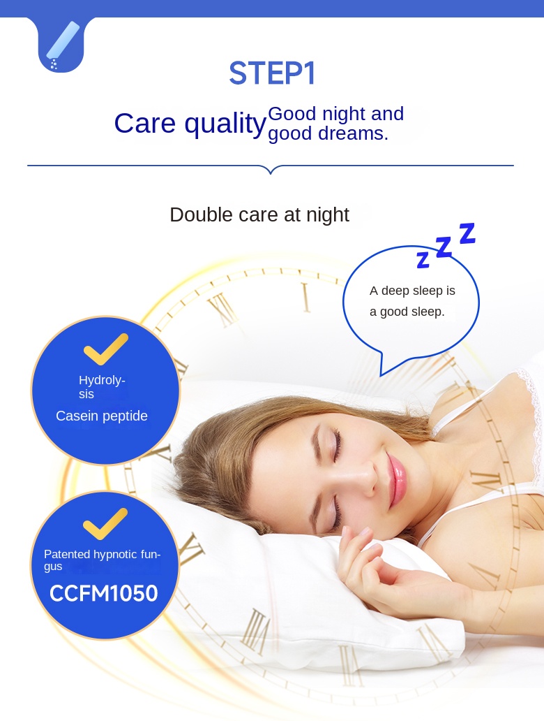 Sleep Support Solid Drink With GABA Hydrolyzed Casein Peptide 5 Night Ingredients Natural Sleep Aid Formula BON MUST