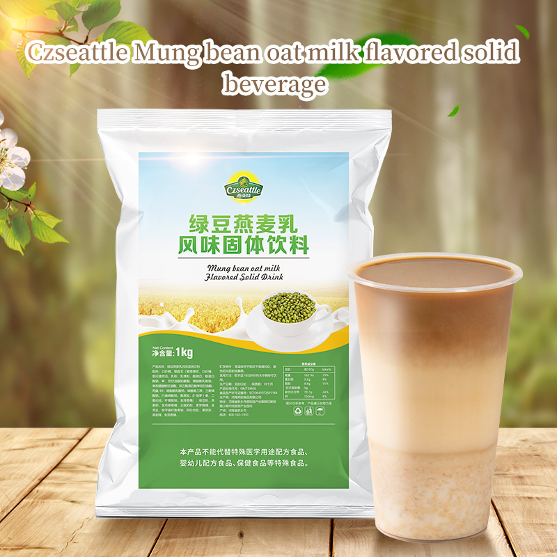 Czseattle Mung Bean Oat Milk Powder Grain Flavor Drink &amp; Beverage Instant Grain Powder for Bubble Tea Ingredients