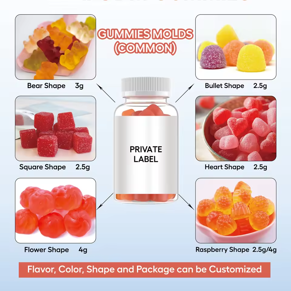 OEM Manufacturers Sell Probiotic and Prebiotic Gummies Directly Daily Dietary Supplements Own Brand Customizable Flavors