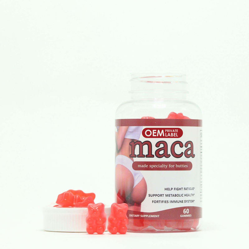 Private Label Maca For Hip Butt Enlargement Gummies Organic Maca Ashwagandha Sugar-Free Nutrition For Energy