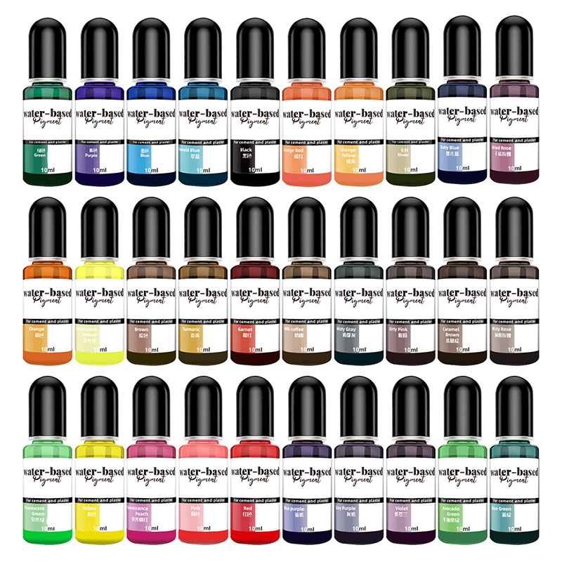 30 Tone 10ml High Concentration Water Based Dye Resin Pigment 20 Bottles 0.35 Fl Oz Each Alcohol Free Odorless Non Toxic
