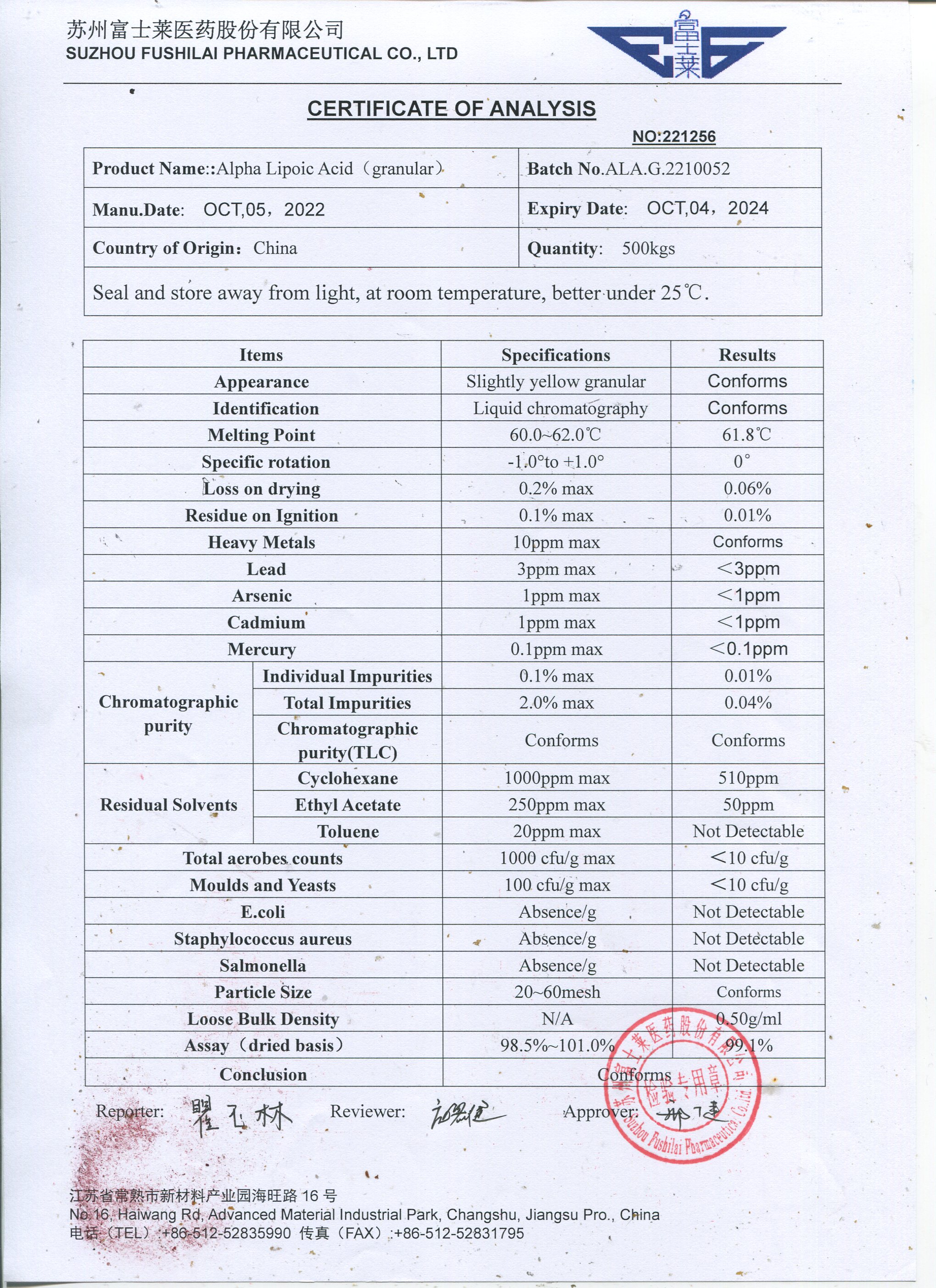 Specification Reference Image