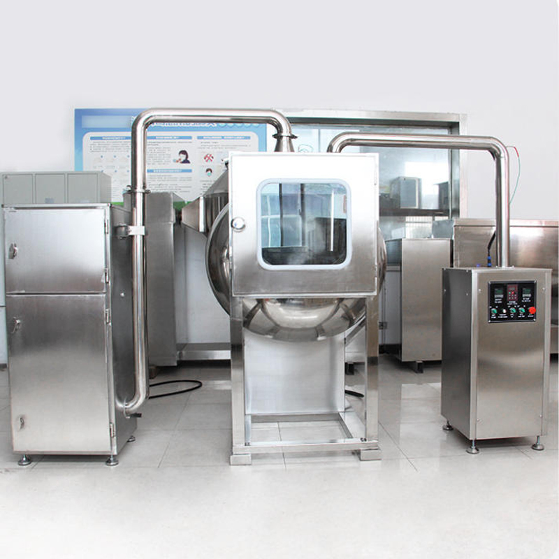 Stainless Steel Tablet Coating Pan with Spray Guns for Nutraceutical and Herbal Tablet Coating